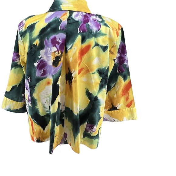 🌺 ERIN Vibrant Floral Jacket PXL Statement Piece Lightweight & Colourful cotton - Picture 3 of 10